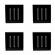 Set 4 bucati Comutator tripla Trendi Switch Piano Negru, 250V, 10A