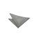 Batista de buzunar pentru sacou, cu aspect matasos, 21 x 21 cm, dark silver