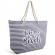 Geanta pentru plaja, cu dungi alb-albastru, Take me to the Beach, 53 x 38 cm, Vivo