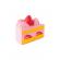 Jucarie parfumata din spuma poliuretanica, felie de tort cu capsuni,roz, 15 x 14 cm, Vivo
