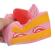 Jucarie parfumata din spuma poliuretanica, felie de tort cu capsuni,roz, 15 x 14 cm, Vivo