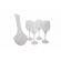 Set pentru vin, 4 pahare si decantor din sticla, The Royal Collection