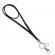 Snur ecuson, legitimatie sau chei, decorat cu pietricele, carabina metalica, 54 cm, negru, Vivo