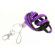 Snur ecuson,legitimatie sau chei, decorat cu pietricele, carabina metalica, 54 cm, purple passion, Vivo