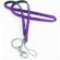 Snur ecuson,legitimatie sau chei, decorat cu pietricele, carabina metalica, 54 cm, purple passion, Vivo