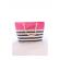 Geanta pentru plaja, cu dungi, pink, 49 x 34 cm, BB897A