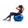 Minge pentru fitness, yoga, exercitii gimnastica, diametru 65 cm, albastru, Feel Fit