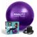 Minge pentru fitness, yoga, exercitii gimnastica, diametru 65 cm, mov, Feel Fit