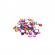 Strasuri acrilice, decoratiune, 3mm, 10 g, Mix Vivo