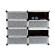 Dulap modular cu 8 compartimente de depozitare, din plastic, 45x35x17 cm, Negru