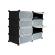 Dulap modular cu 8 compartimente de depozitare, din plastic, 45x35x17 cm, Negru