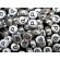 Margele acrlice cu litera P rotunde, 7 mm, Silver, 100 bucati, Vivo AK701