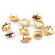 Tinte metalice, 12x12 mm, 45 g, Gold