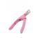 Cleste tip ghilotina pentru tipsuri, roz, 13 cm, Vivo