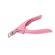 Cleste tip ghilotina pentru tipsuri, roz, 13 cm, Vivo