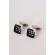 Set butoni camasa, cu cristale, patrat, Negru, Ryan Keeper, S5