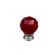 Buton maner mobila cristal rosu, rotund, 3 x 4 cm, KG0401