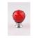 Buton maner mobila cristal rosu, rotund, 3 x 4 cm, KG0401