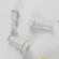 Set decorare prajituri si torturi, 3 piese, forma de inima, AAL0548