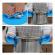 Suport si prinzator termorezistent din silicon pentru vase, rotund, albastru, RY1346