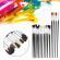 Set 15 pensule cu maner negru, STA0342