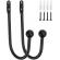 Set accesoriu de prindere perdea / draperie, 2 bucati, negru, HOLDBACK