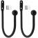 Set accesoriu de prindere perdea / draperie, 2 bucati, negru, HOLDBACK