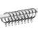 Set inele metalice pentru perdea, 6 bucati, nichel negru