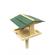 Casuta din lemn natur, pentru pasari, acoperis verde, 34 x 115 cm, 0755