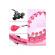 Cerc Hula Hoop pentru fitness si masaj, diametru 78-120 cm, pink, HH24