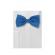 Papion cu aspect matasos, 12 x 7 cm, Albastru Roial