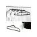 Set 10 umerase catifelate, antialunecare, negru, 3641