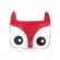 Geanta de dama, Owl, rosu VIVO