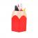 Suport pentru pixuri,din plastic, rosu, 10,5 x 8 x 8 cm,Vivo