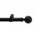 Galerie extensibila din otel, pentru perdea, 180-340 cm, grosime 25-28 mm, negru, Vivo