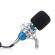 Microfon condensator pentru studio,cu cablu,FD0805, Blue