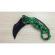 Cutit karambit columbia celtic skull verde claw knife