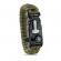 Bratara de supravietuire in aer liber, tip army, 5 in 1, paracord, busola , fluier, cutit, cremene, verde
