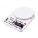 Cantar de bucatarie, electronic, display lcd 2 inch, functie tara, maxim 10 kg, alb, 24x17x4 cm