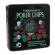 Set poker cu 100 chips poker in cutie metalica, buton dealer, jetoane 4 culori de 1, 5 10 si 25,  2 carti joc