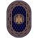 Covor model bisericesc 15032 810, oval, albastru