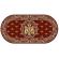 Covor model bisericesc, 15077 210 oval, rosu grena