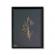 Ghiocei, tablou din fir continuu de sarma placata cu aur, 16×21 cm-cod 3328