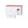 Dozator pasta de dinti cu doua pahare, raft interior si functii multiple, Alista Home, roz