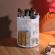 Organizator produse cosmetice, Alista Home, Rotativ 360 de grade, machiaj, plastic - Alb