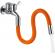Prelungitor flexibil universal pentru baterie sanitara, Alista Home, modern, inox, 30 cm, portocaliu