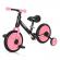 Bicicleta energy, cu pedale si roti ajutatoare (culoare: black & pink)