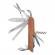 Briceag de buzunar multifunctional ideallstore® din otel inoxidabil si maner de lemn, 14 functii