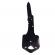 Briceag de buzunar tip cheie ideallstore®, key blade, otel inoxidabil, 10 cm, negru