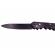 Briceag de buzunar tip cheie ideallstore®, key blade, otel inoxidabil, 10 cm, negru